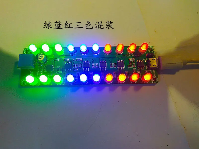 Звуковой частоты измеритель уровня Светодиодный индикатор вспышки световая