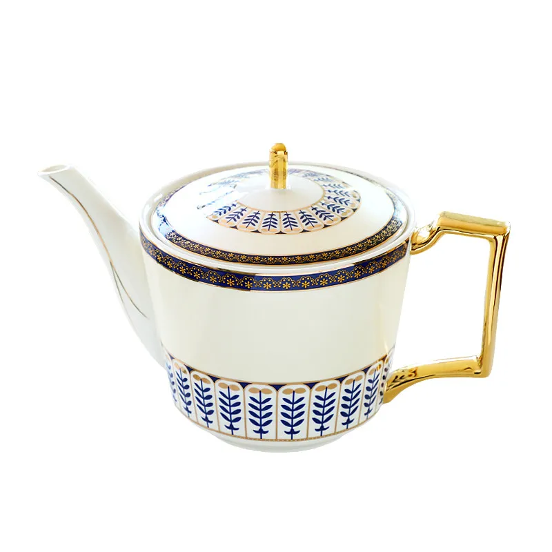 

700ml Teapot with Handle Lid Bone China Coffee Pot Water Kettle Teaware Coffeeware Set Home Appliances