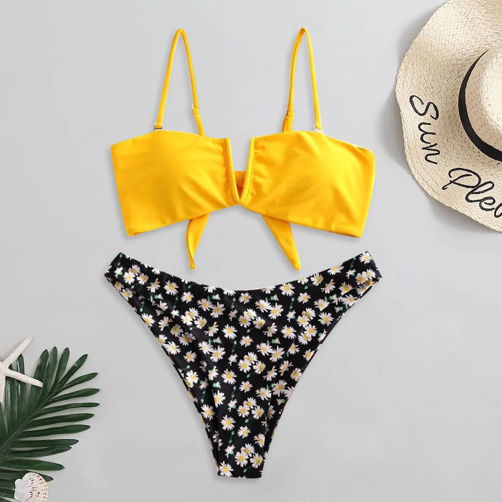 

Ladies Casual print strap Bikini 2020 Mujer push up Swimsuit Bathing suit Women biquini thong bikini maillot de bain femme mujer