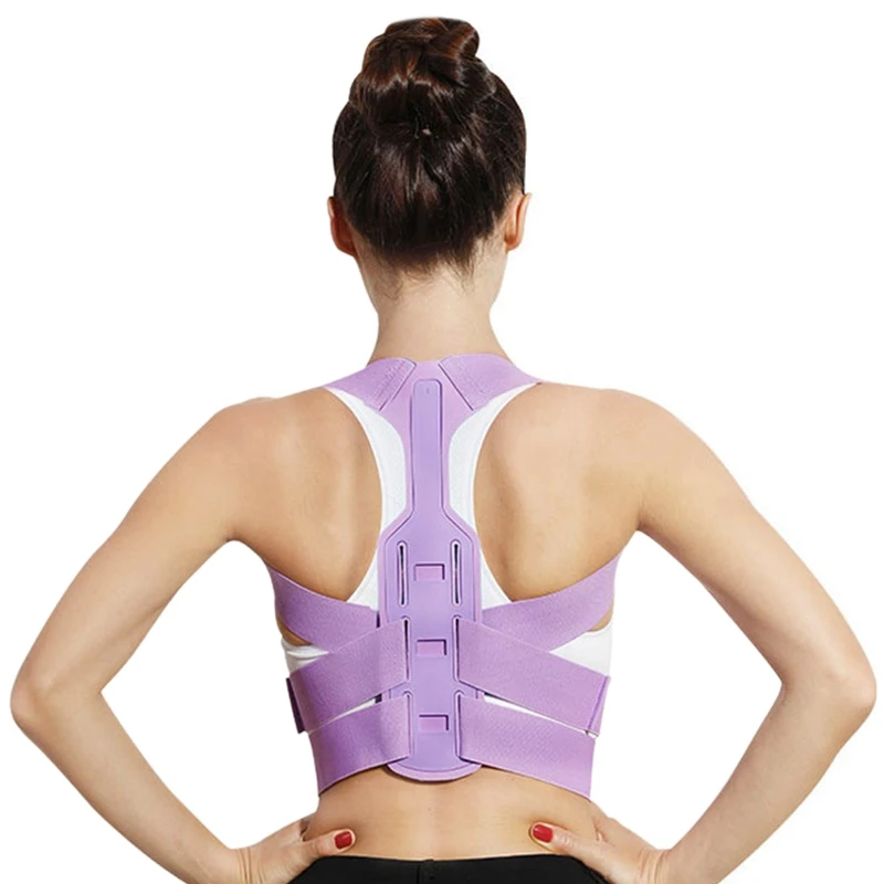 

NEW-1 Purple Code Support Belt Adjustable Back Posture Correction Device Back Shoulder Lumbar Posture Correction