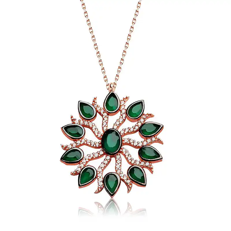 

Silver Green Sunglasses Womens Necklace
