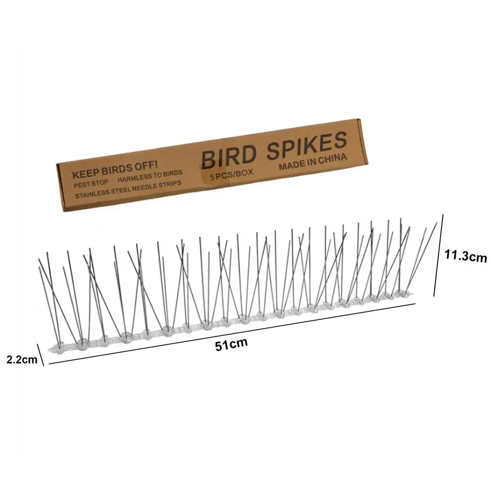 

Resin Bird Repeller Pigeon Spikes Garden Roof Anti Bird Stainless Steel Spike Strip Bird Scarer Pest Control Anti-Cat