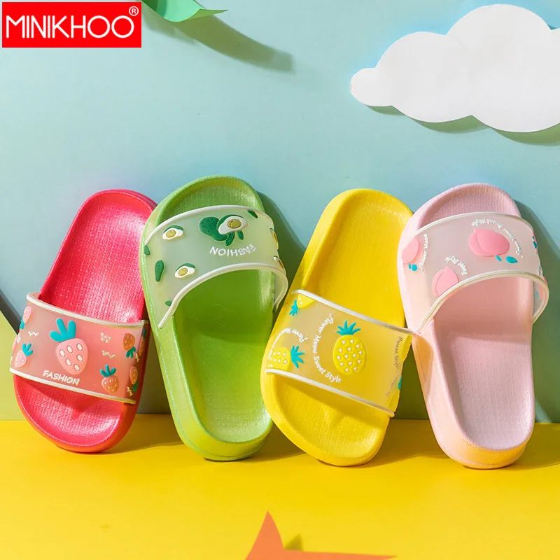 2020 новые детские тапочки мальчик девочка пляж авокадо шлепанцы мультфильм обувь