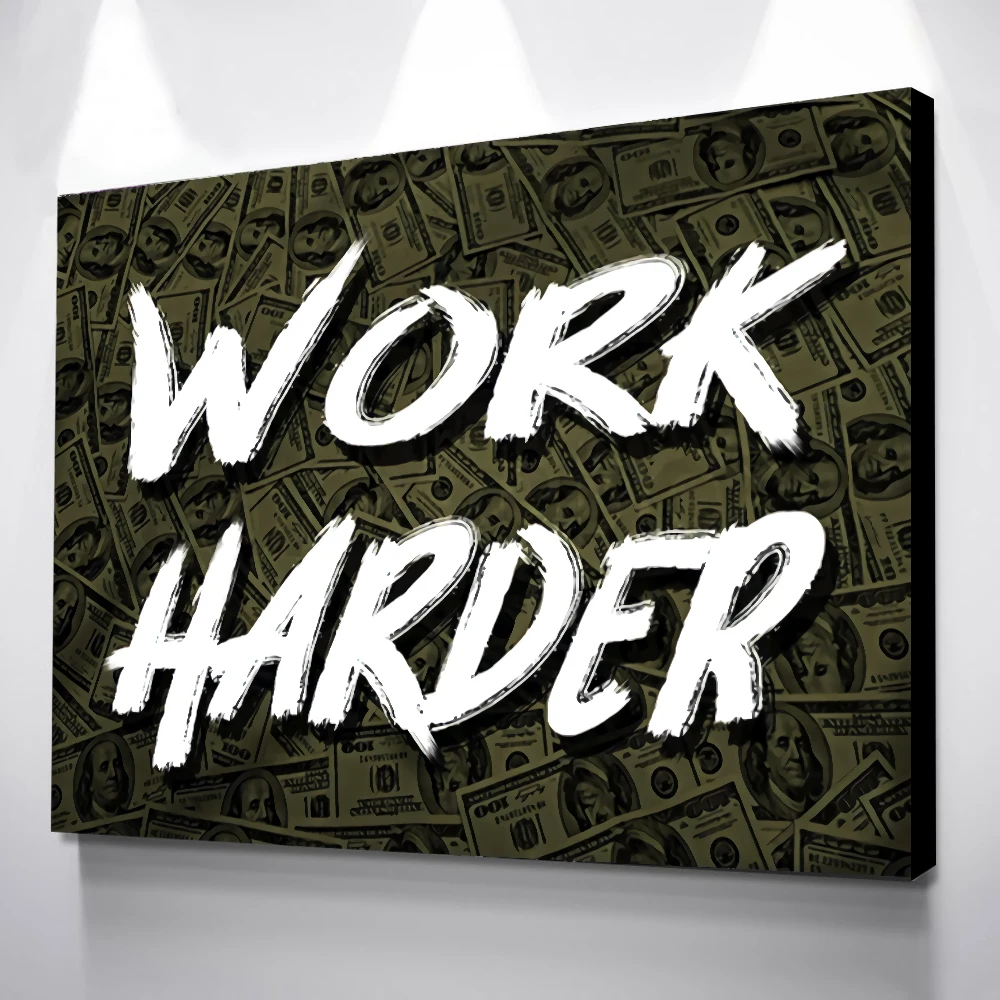 Настенные картины для гостиной работы усердные деньги холст HD плакаты и принты