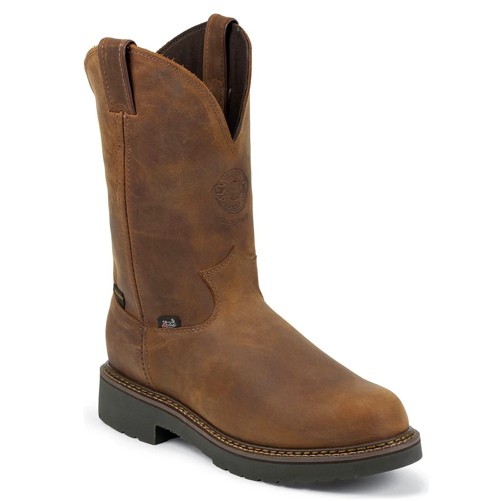 

Men Justin 10` Rugged Waterproof Western Work Boots