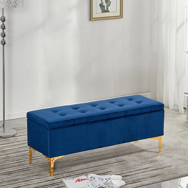 

Light luxury storage shoe bench bedroom bed end stool shop shoe stool home entrance soft storage sofa bench