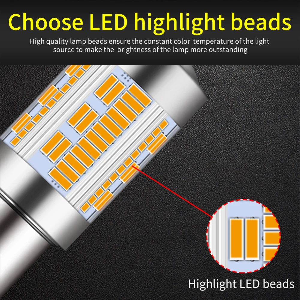 

2PCS 9-30V Car LED Turn Signal Canbus Bulb 4014 105SMD LED for Reverse No Hyperflash Tail Light