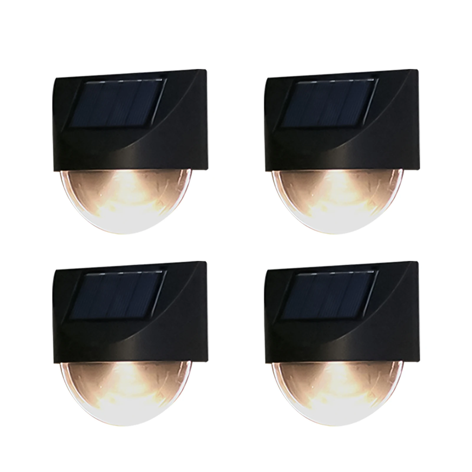 

4pcs Pathway Easy Install Weatherproof ABS Step Patio Outdoor Waterproof Wireless Home Garden Decor Solar Fence Light LED Lamp