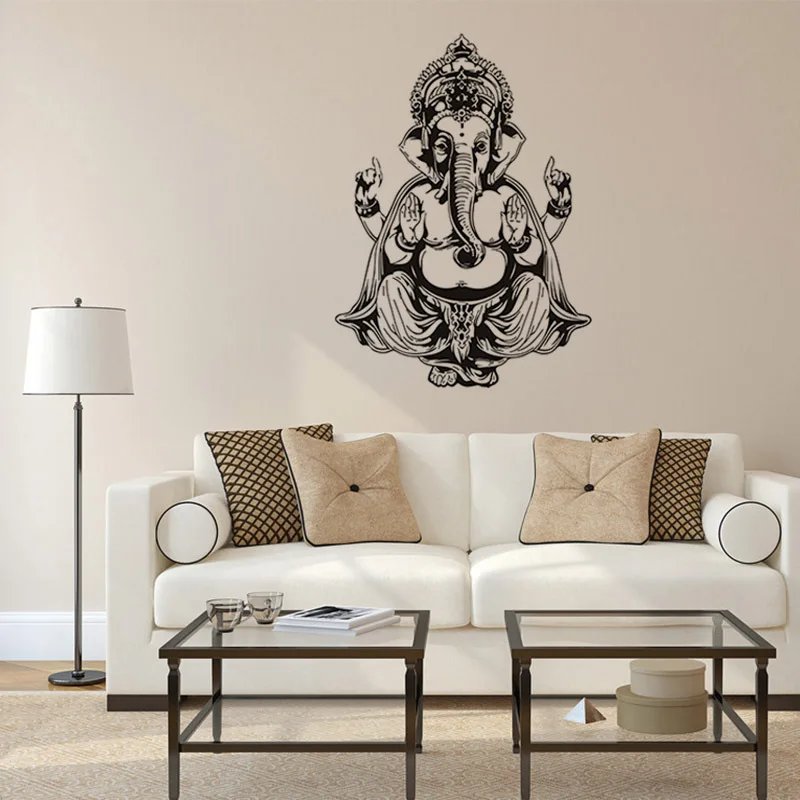 

Creative Mandala Religious Wall Stickers Bodhisattva Elephant Wallpaper For Living Room Decoration Removable Self Adhesive Film