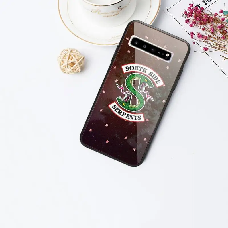 

south side sekpents Phone Case For Galaxy Tempered Glass Cases Apply To S10 S9 S8 S7 S6edge Plus TPU Cover