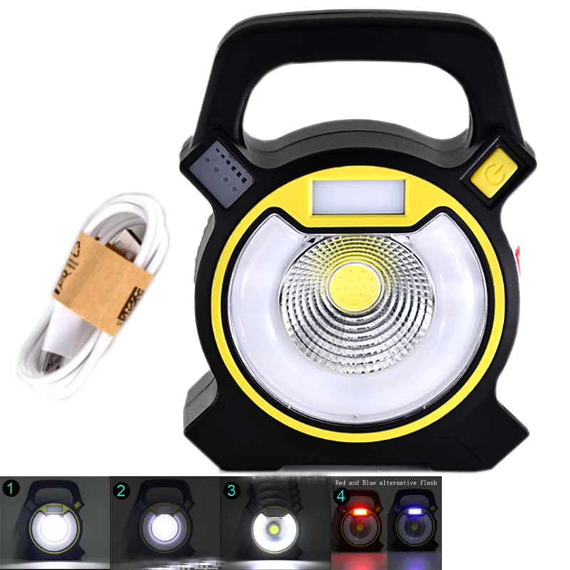 15W 4-Modes COB LED Flood light USB Rechargeable Portable Work Spotlight Floodlight Lamp Camping Light