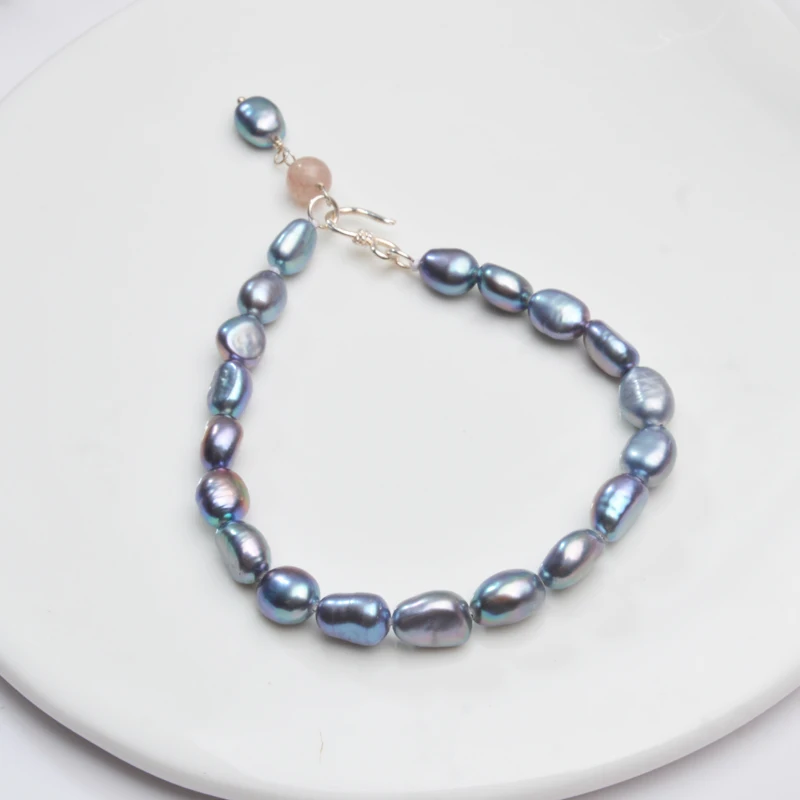 Женский браслет с пресноводным жемчугом ASHIQI из стерлингового серебра 925 пробы