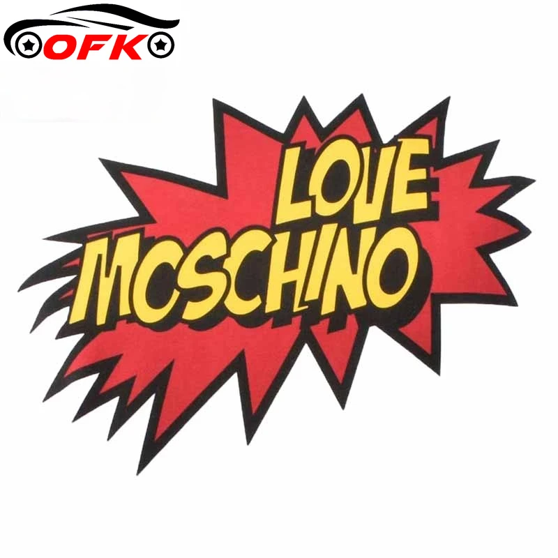 

Fashion for Moschino Bear Logo Car Sticker Motorcycle Door Computer Bumper Waterproof Laptop Camper Decals13cm X 12.9cm