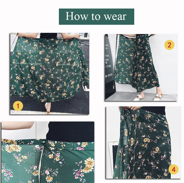 

19 Colors Bohemian Floral Print Summer Chiffon Skirts 2020 New Boho Womens High Waist Skirt Elegant Long Maxi Skirts For Female