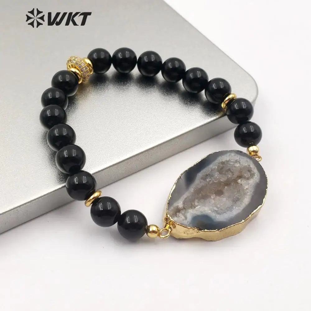 Женский браслет гальванической обработки WKT из натурального жемчуга и камня