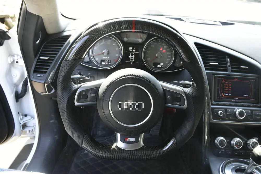 100% натуральное углеродное волокно Автомобильное рулевое колесо для Audi TT