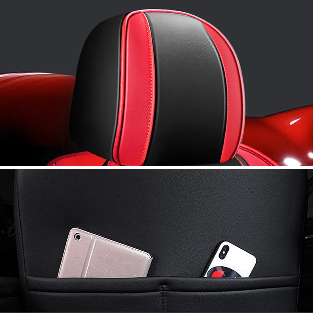 

GLCC Car Seat Covers Full Set PU Leather 5D Car Seat Covers Protector Cushion Automobiles Seat Covers Car Interior Accessories