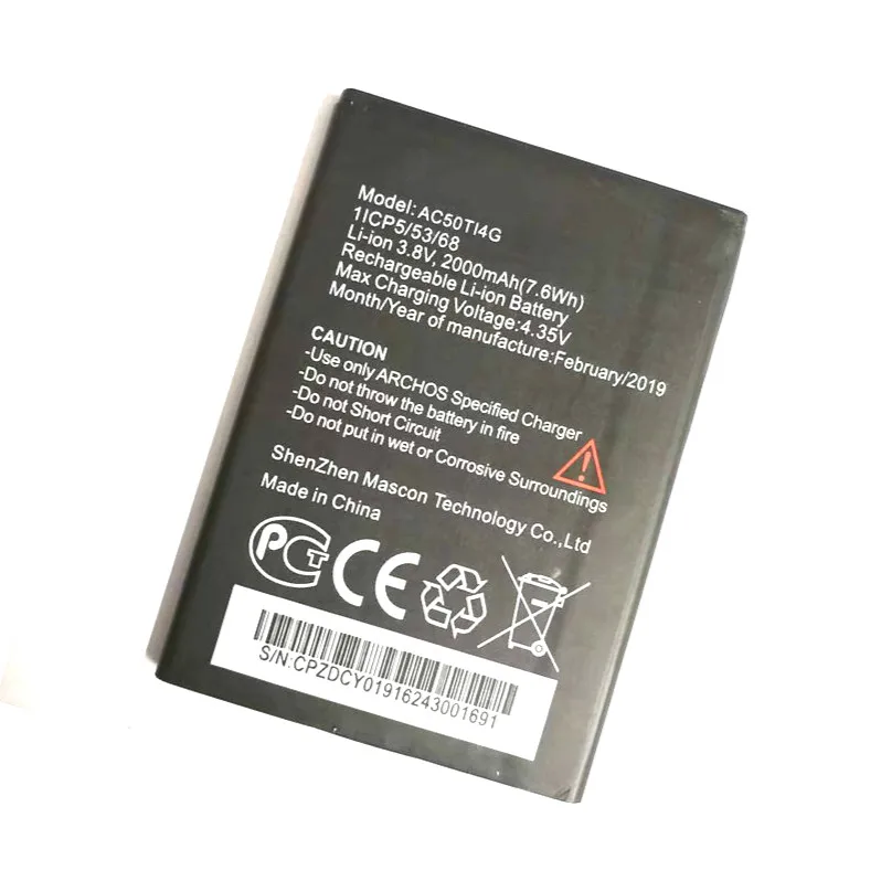 Батарея Westrock 2000mAh для сотового телефона ARCHOS AC50Ti 4G | Мобильные телефоны и