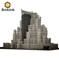 Bircklink City House Movie King Of Ring Gondor Minas Tirith Castle Street View Architecture Model Large Building Blocks Toys