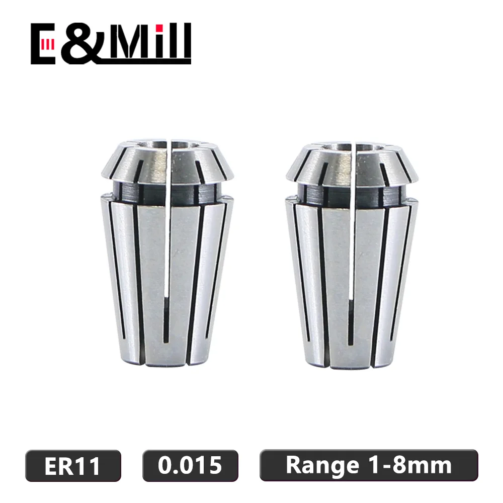 

ER11 1-7MM 8MM 1/4 MM 6.35MM 1/8MM 3.175MM Spring Collet Chuck Precision 0.015 Collet For CNC Engraving Machine Lathe Mill Tool