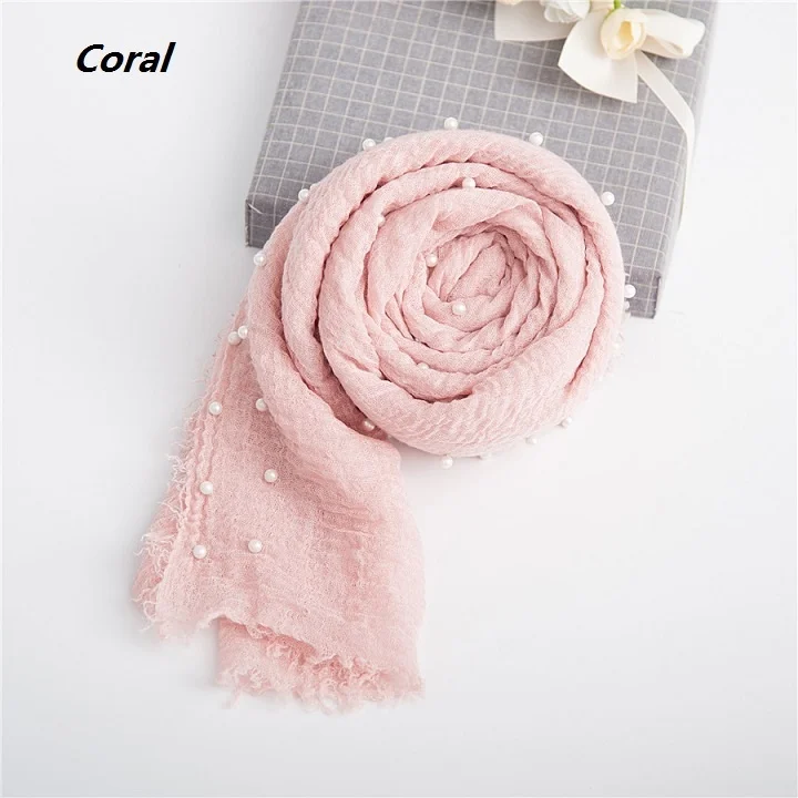 Coral Многофункциональный Мягкий реквизит для фотосъемки новорожденных, одеяло для фотосъемки детей, мусульманские обертывания с жемчугом и бисером - Цвет: Coral