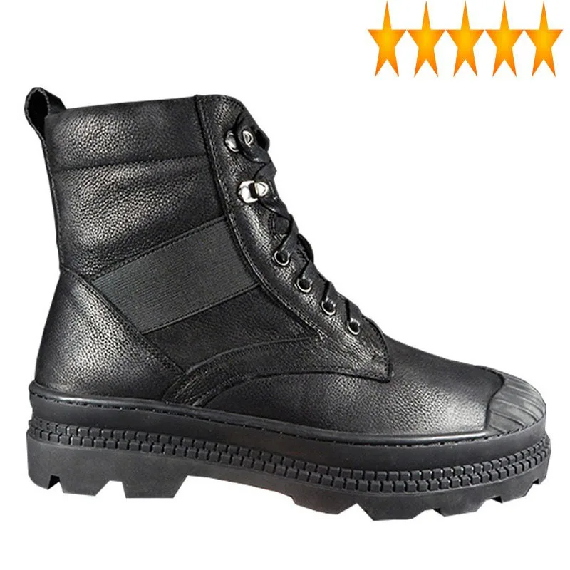 

Lining Winter Men Warm Wool Snow Top Quailty Leather Motorcycle Safety Shoes Platform Real Fur Liner Work Ankle Boots