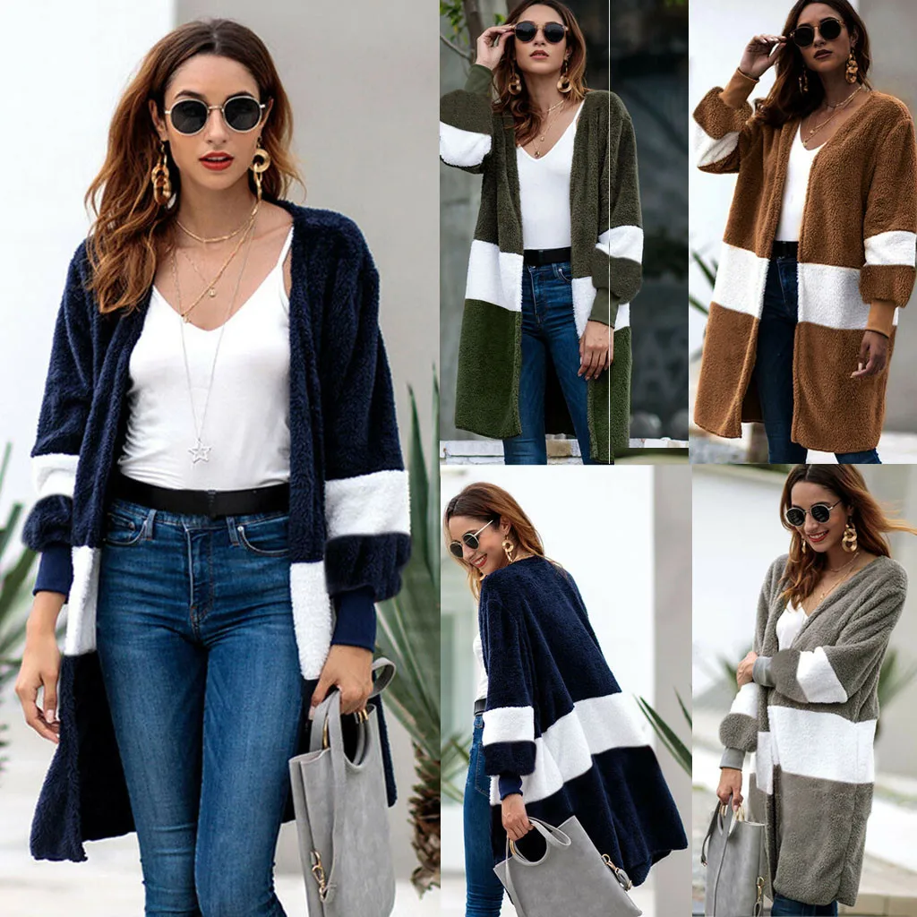 Женский кардиган с вышивкой и карманами|Куртки из искусственного меха| |