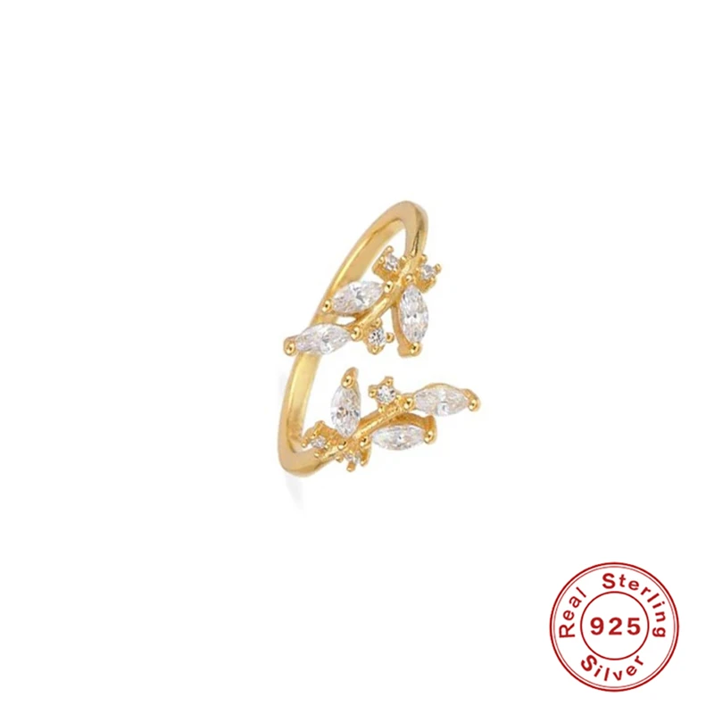 

Женское кольцо с цирконом AIDE, регулируемое кольцо на палец, серебро 925 пробы, ювелирное изделие