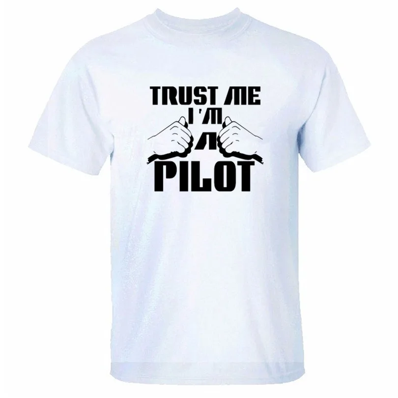 Летняя мужская футболка с коротким рукавом trust me I'm a pilot авиация самолет дизайн