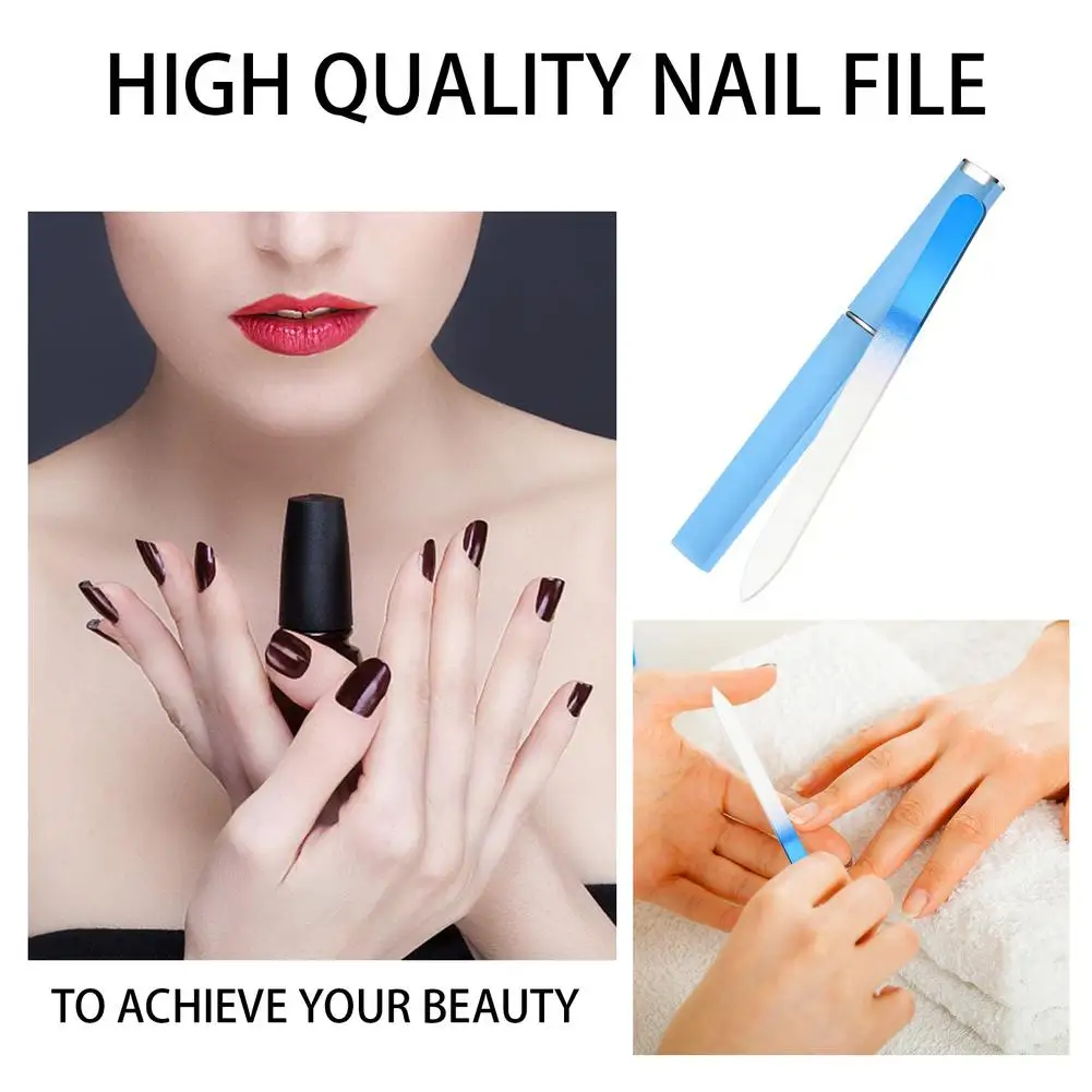 

Professional Nail File Manicure Colored Crystal Glass Polished And Polished Manicure Tool Sandblasted Glassl Nail Files