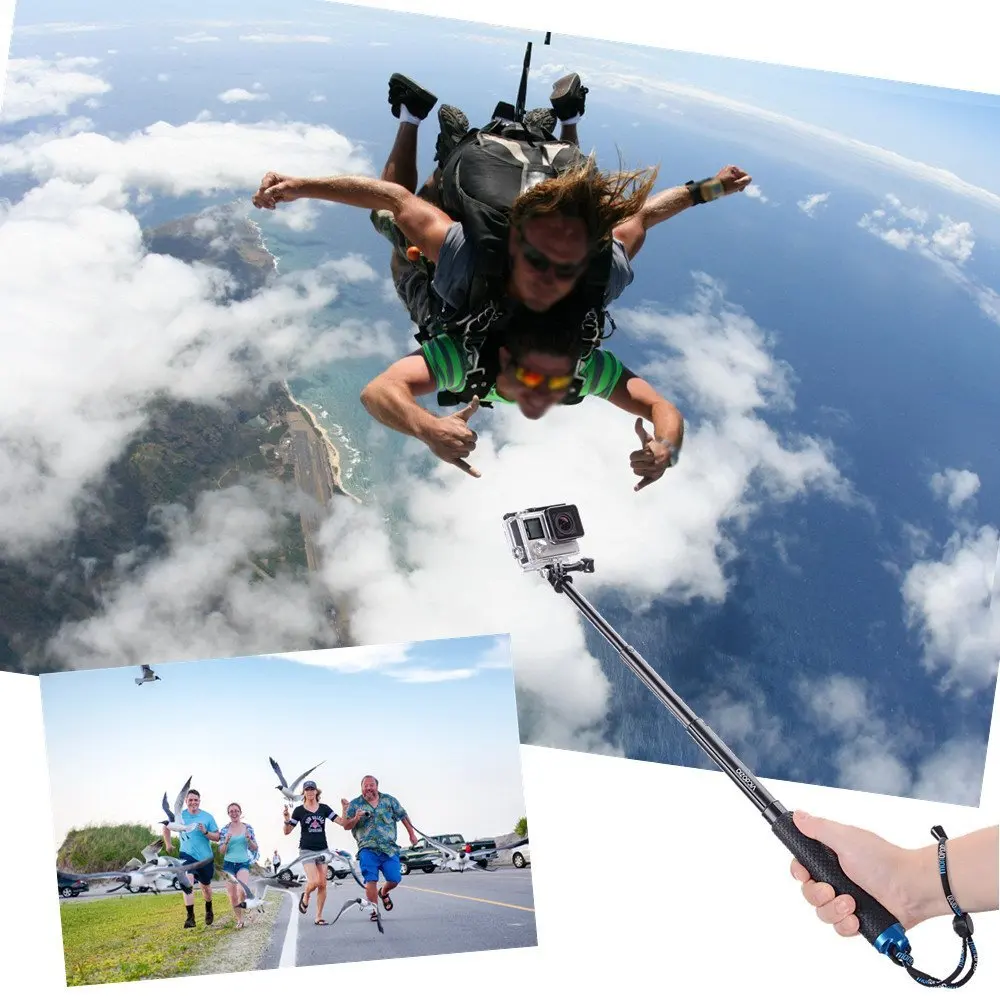 

Waterproof Hand Grip Adjustable Selfie Stick Handheld Monopod For GeekPro For GoPro HD Hero 6 5 4 3+ 3 2 1 For Xiaomi for Yi