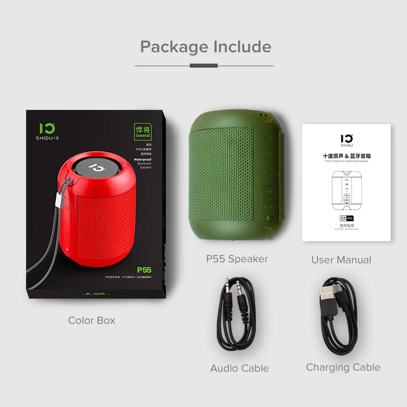 Высококачественный HIFI динамик MP3 TF UBS AUX плеер водонепроницаемый портативный
