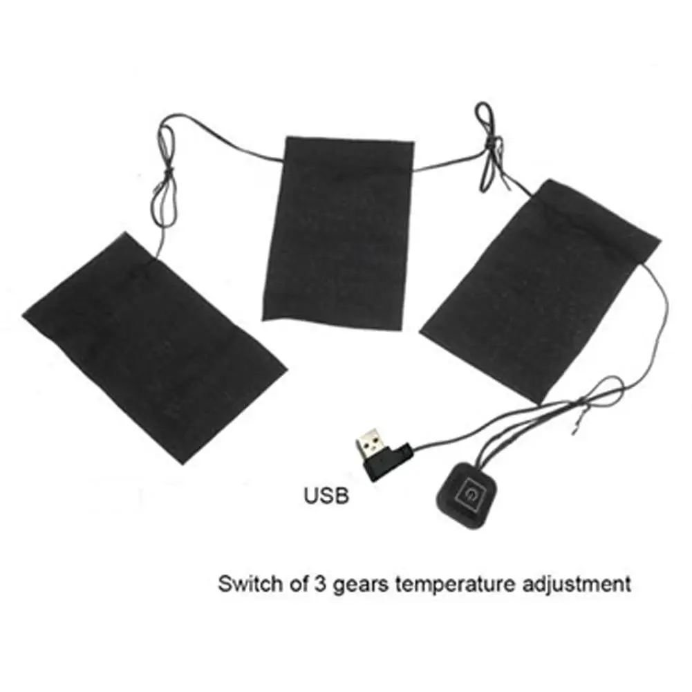 5V Электрический жилет с подогревом ткань Пеший Туризм Куртка USB Термальность
