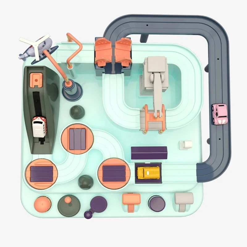 

Adventure Rail Car Model Children's Educational Toys Mechanical Racing Parent-Child Interactive Toys Develop The Brain