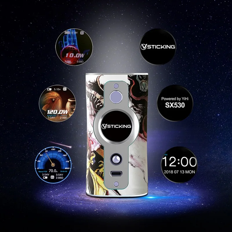 Оригинальная электронная сигарета vtacking VK530 200 Вт бокс мод питание от двух