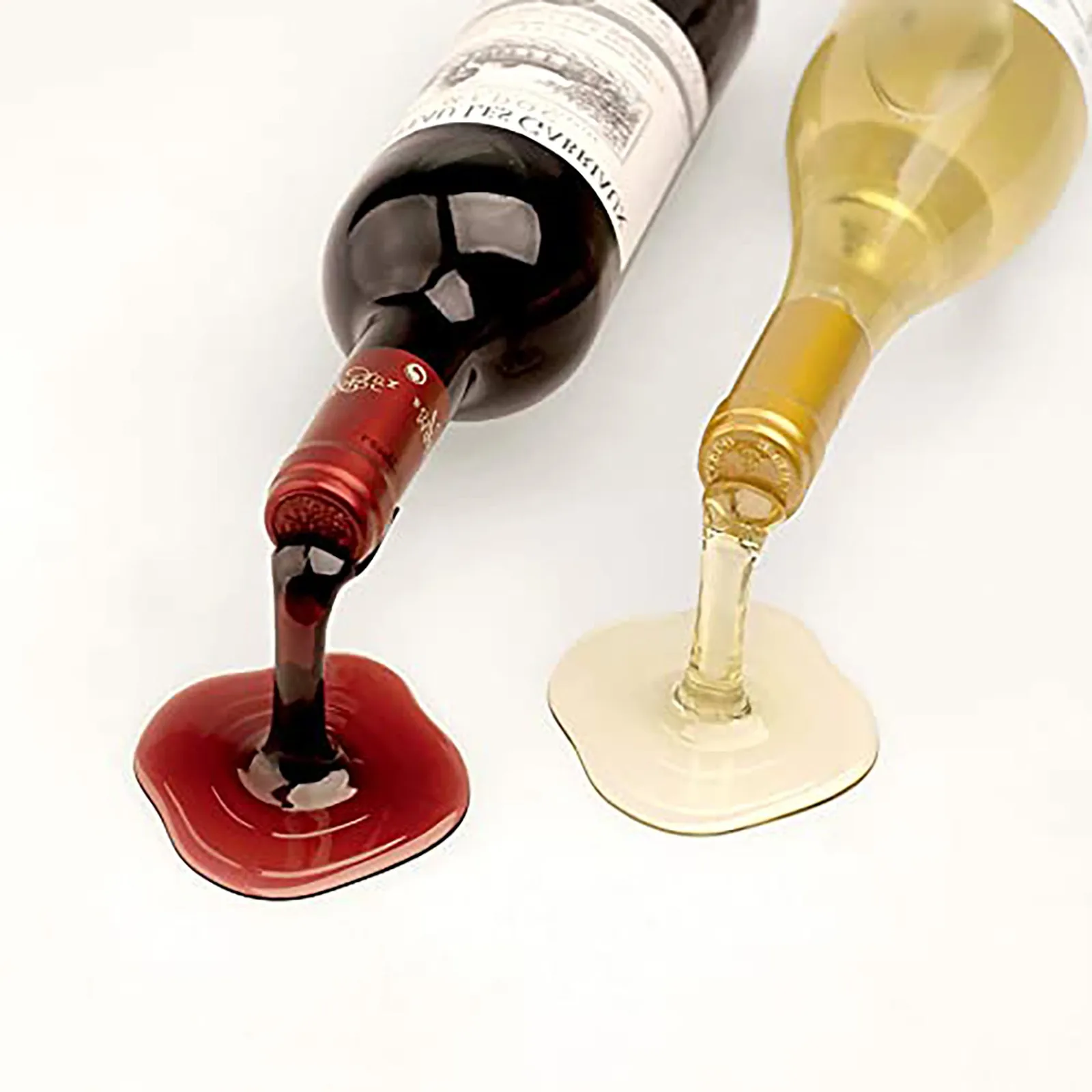

Spilled Wine Bottle Holder Red and Gold Individuality Creative Wine Stand Kitchen Bar Wine Rack Stand Display Stand gadgets