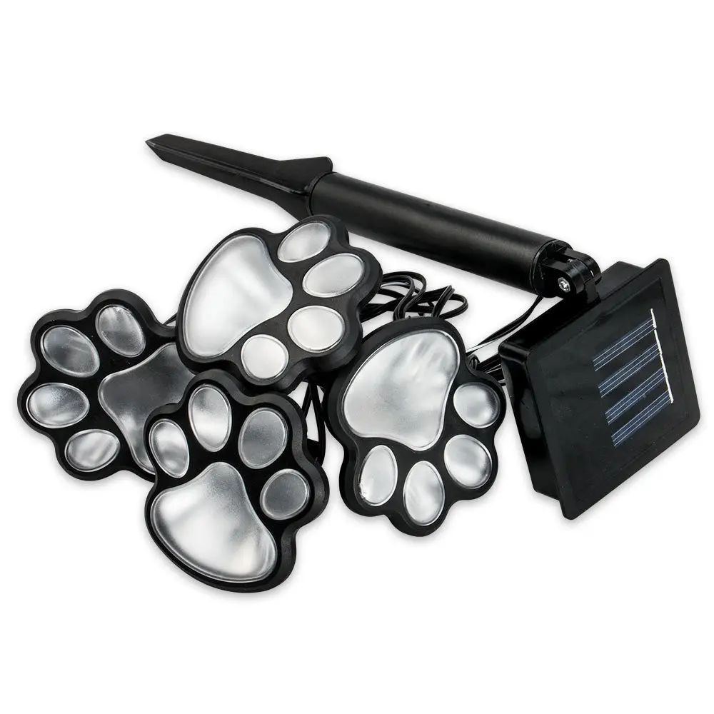 

LED Solar Garden Light Outdoor Waterproof for Garden Decoration Dog Cat Animal Paw Print Lights Path Lawn Lamp String Paths Ligh