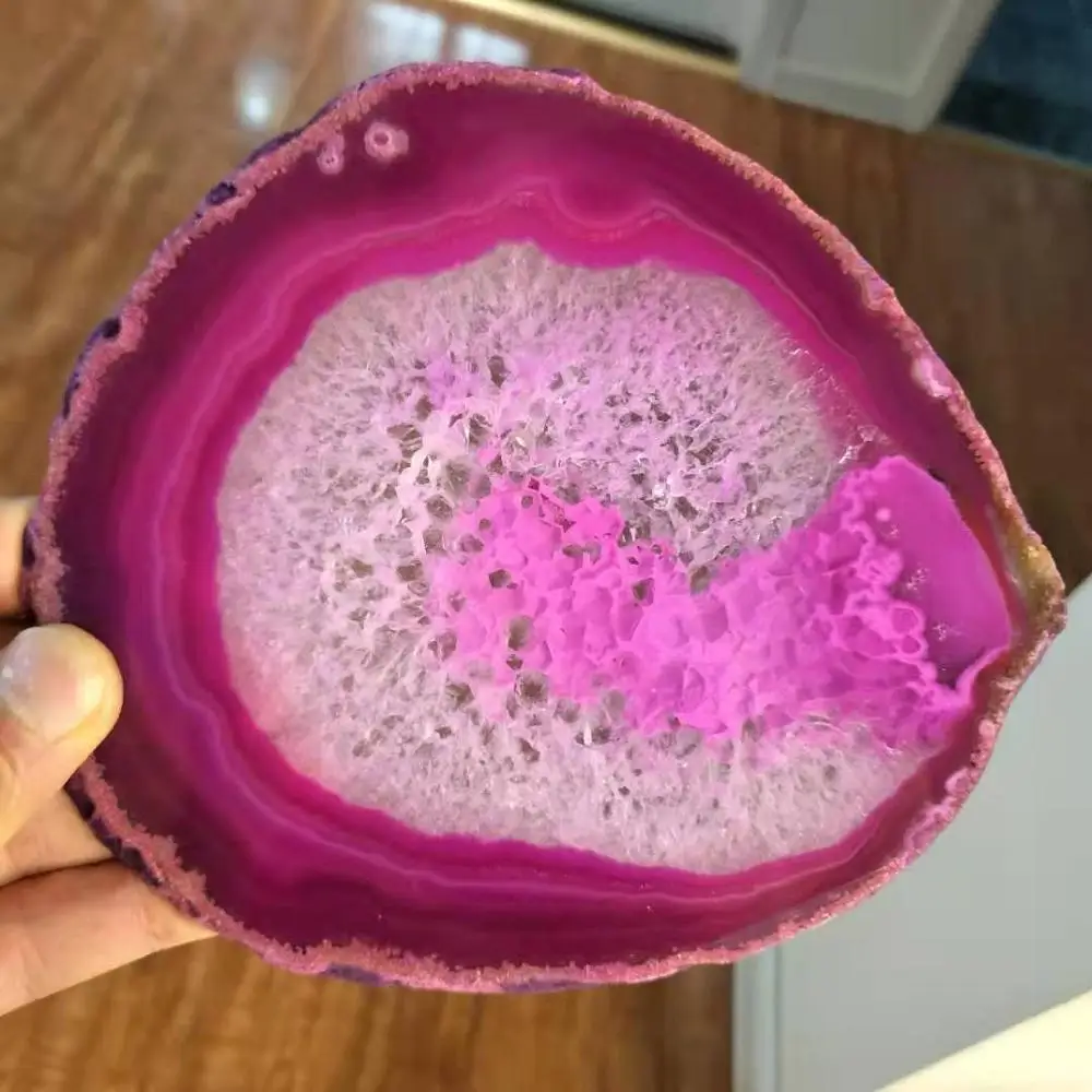 Натуральный агат ломтики подставка полированный Агат ломтик 10 см|Камни| |