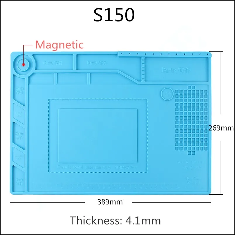 

ESD Heat Insulation Working mat Soldering Station Iron Magnetic Phone Computer Repair Mat Heat-resistant BGA Insulator Platform