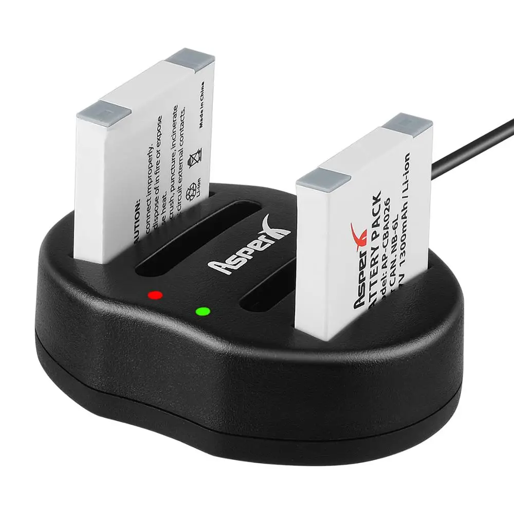 2 шт 1300mAh NB 6L NB6L батареи камеры + двойной USB зарядное устройство для Canon IXUS 310 SX275 SX280