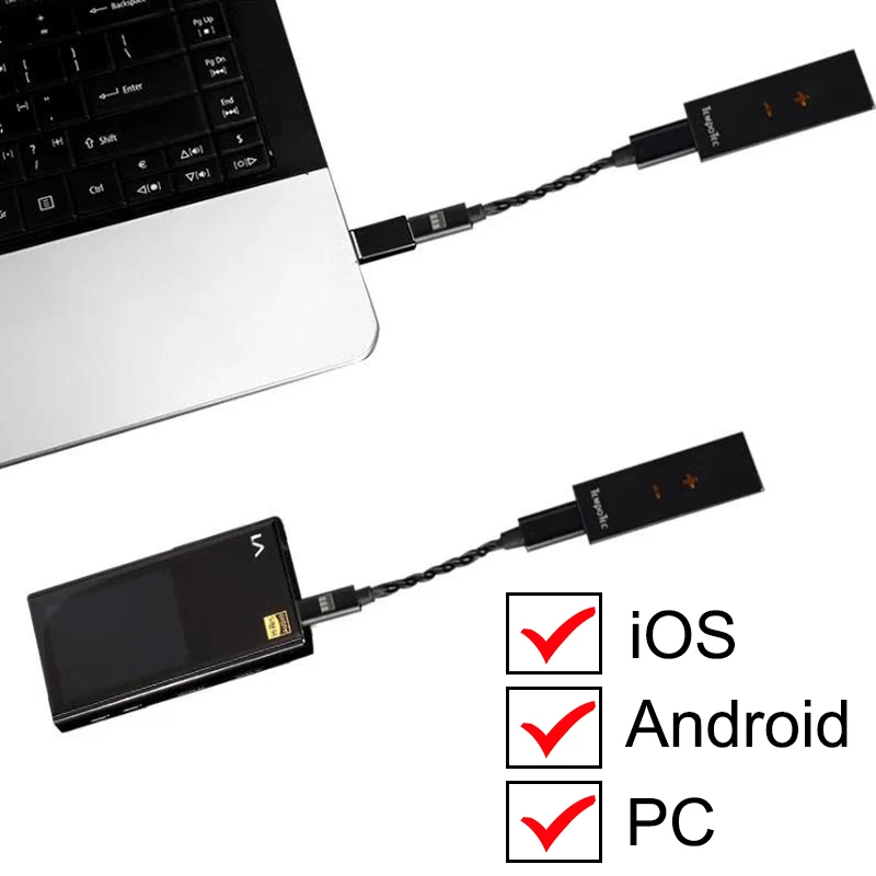 Усилитель для наушников TempoTec Sonata HD Pro Hi Fi USB DAC Type C до 3 5 мм DSD256 iOS Android iPhone ПК
