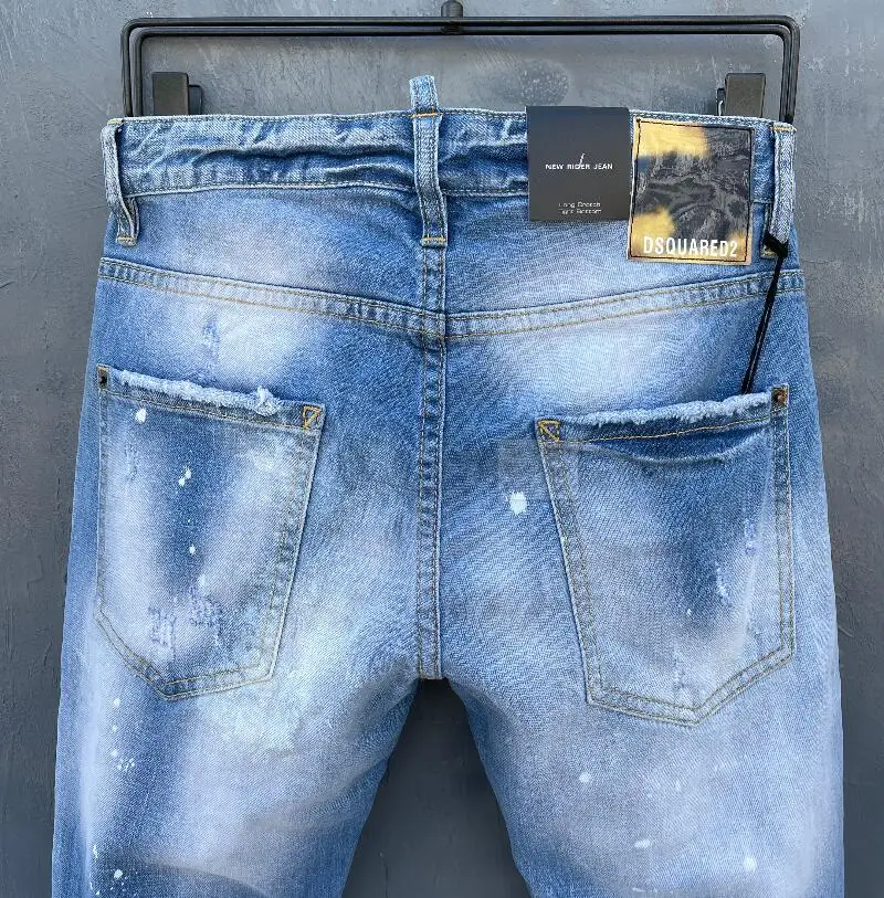 blue pants classic,Authentic DSQUARED2,Retro,Italian brand ,Women/Men Jeans,locomotive,Jogging jeans,DSQ032