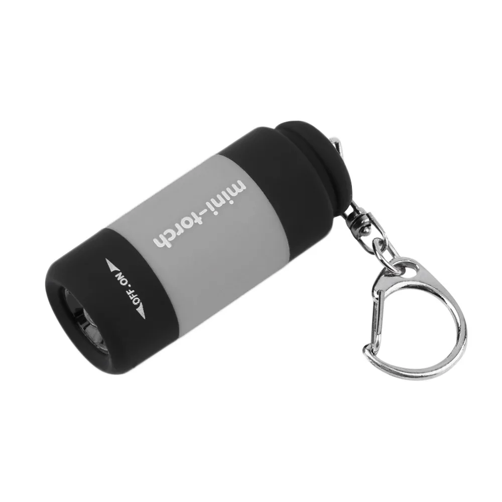 Новейшая модель 1 шт. портативный мини брелок Карманный фонарь USB Перезаряжаемые
