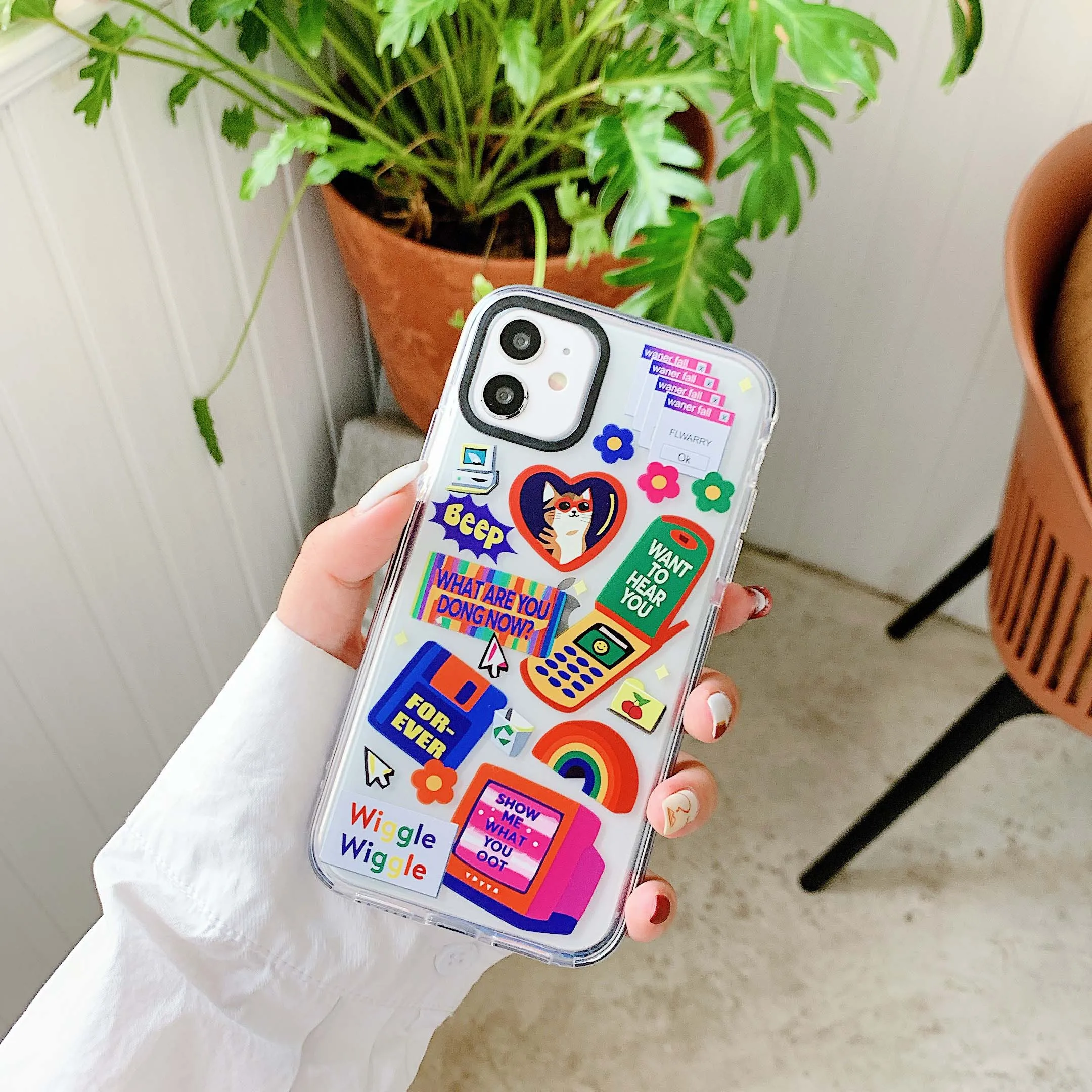 Прозрачный силиконовый чехол с этикеткой животного для iphone 8 7 plus 12 mini xs max xr x 11 pro