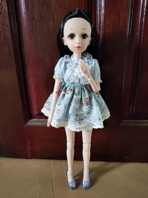 Новинка, 42 см, Bjd кукла, 24 шарика, шарнирная кукла, сделай сам, куклы с макияжем для девочек, обнаженное тело, кудрявые прямые волосы, 3D глаза, куклы, игрушки для девочек,игрушки куклы игрушки для девочек лол куклы