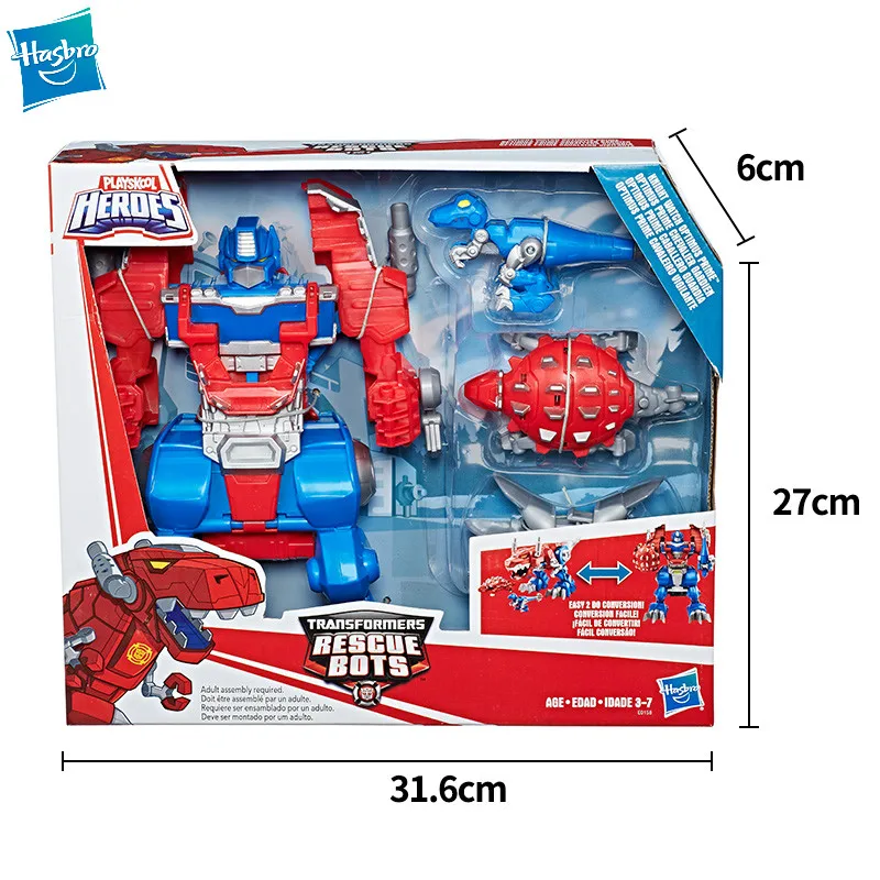 

Hasbro Transformers Anime 26cm Rescue Bots Heroes Knight Optimus Prime Kids Autobots Car Robots Conversion Model Collection Toy
