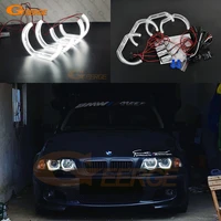 for bmw e46 m3 coupe convertible 2001 2006 xenon headlight excellent ultra bright dtm style led angel eyes halo rings day light