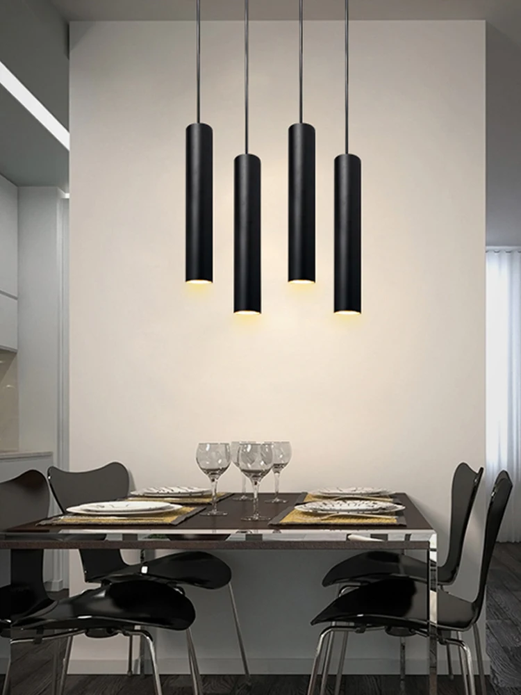 Подвесной светильник dimmable Подвесной светильник Кухня River Island Обеденная магазин барная стойка украшения цилиндра трубы Освещение для кухни