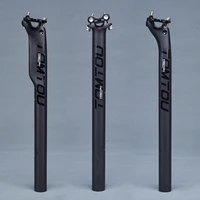 omtou black grey silver carbon fiber seatpost bicycle road mtb mountain bike parts seat tube offset 0mm 5mm 20mm