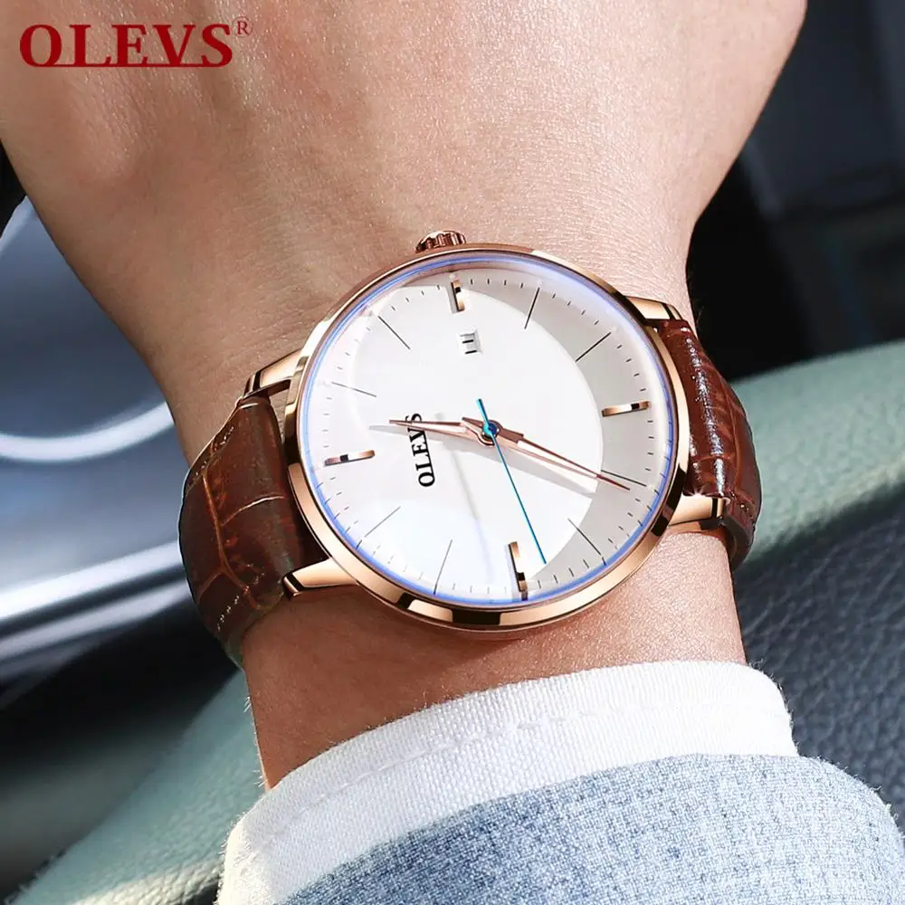

Mechanical Men Watch Waterproof Calendar Business Wristwatch Leather Luminous Fashion Automatic Relogio Masculino with date